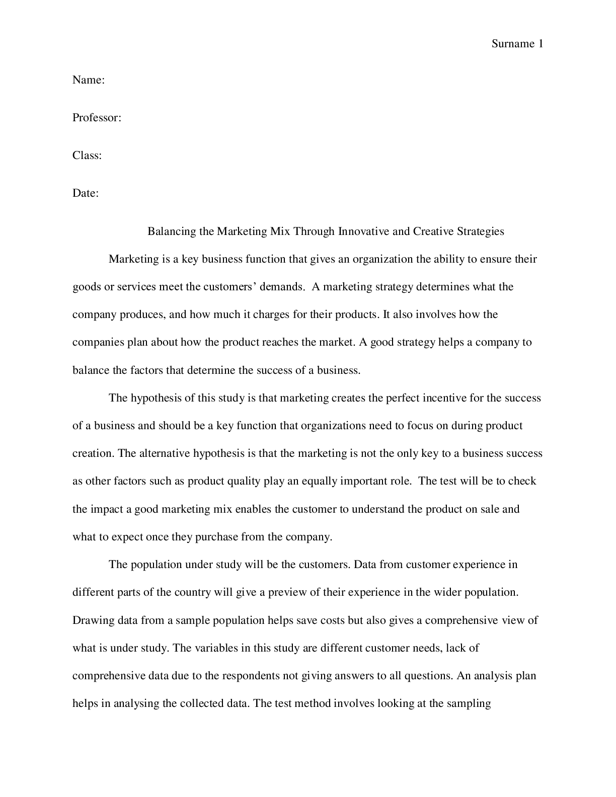 Preview image for Balancing the Marketing Mix Through Innovative and Creative Strategies